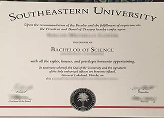 续航诺瓦东南大学毕业证，NSU文凭质量让人馋