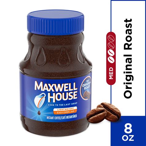 Maxwell House Original Roast Ground Instant Coffee, Caffeinated, 8 oz ...