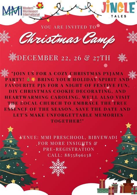Christmas Camp, MMI Preschool: Bibvewadi, Pune, 22 December to 27 ...