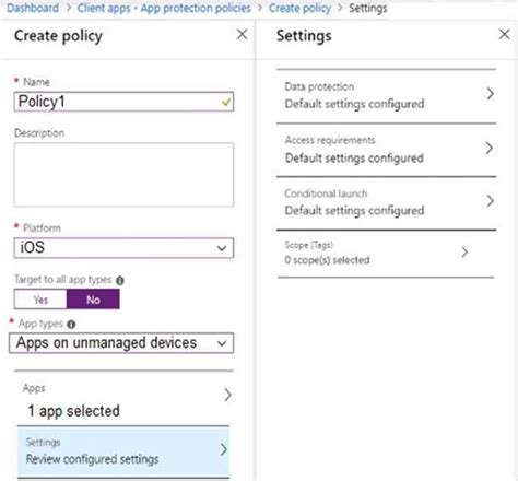 Image result for App Protection Policy Conditional Launch
