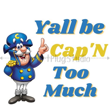 Buy Cap'n Crunch Funny Graphic PNG JPG Online in India - Etsy