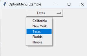 Option Button in Python 的图像结果