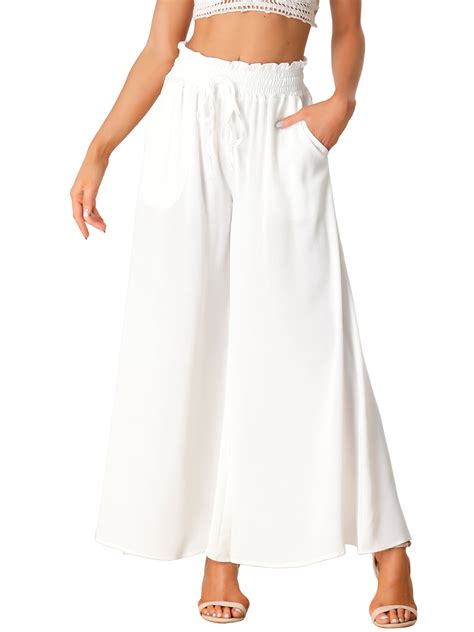 INSPIRE CHIC Women's Casual High Waist Drawstring Elastic with Pocket ...