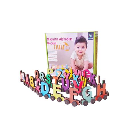 Buy MetClap Stylish 26 Alphabets and Number Wooden Magnetic Train Toys ...