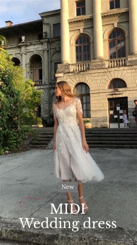 Mila bridal short midi wedding dress city hall – Artofit