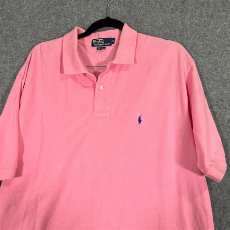 Polo Ralph Lauren Polo Shirt Men Extra Large Pink... - Depop