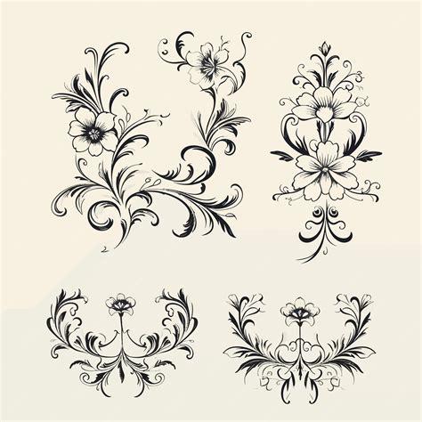 Top 24+ Free Pruple Floral Ornaments Vectors