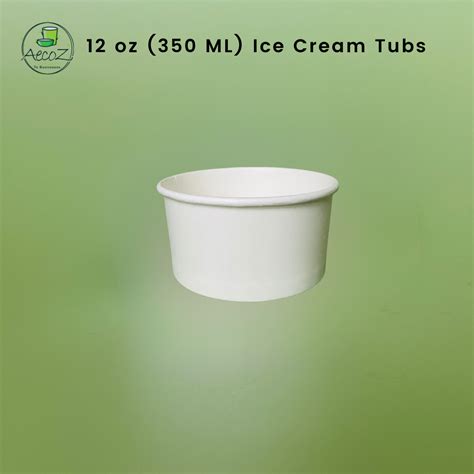 12 oz (350 ML) Paper Container Box - White | Aecoz