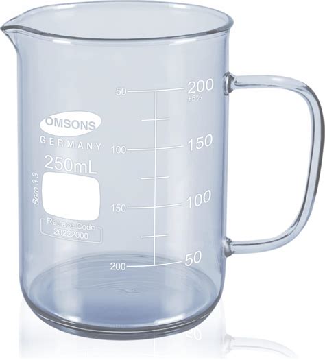 Omsons Glassware | Beakers with Handle | Made oF Borosilicate 3.3 Glass ...