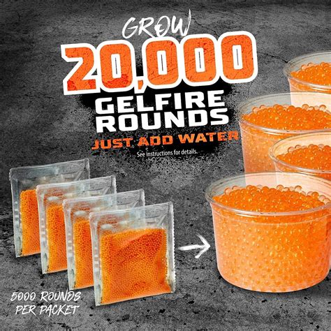 Buy Nerf Pro Gelfire Refill 20,000 Dehydrated Gelfire Rounds & 1x 800 ...