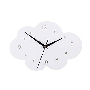 Buy Vosarea Wall Clock Cute Decorative Cloud Shape Wall Watch Mirror ...