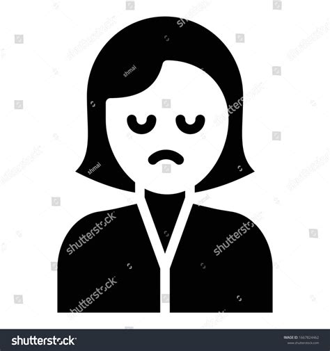 Disappointed Girl Face Design Female Sad Stock Vector (Royalty Free ...