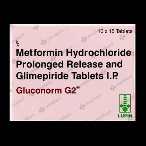 GLUCONORM G 2MG TABLET 15'S : View Price, Combination and Alternatives ...