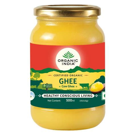 A TATA Product - Organic India Pure Cow Ghee, 500ml, Lab Tested on 600 ...