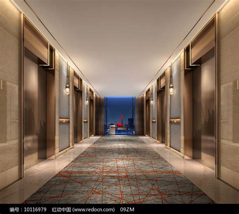 酒店电梯大堂设计方案效果图1设计图__室内设计_环境设计_设计图库_昵图网nipic.com