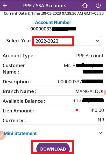 How to download SBI PPF account statement on mobile?