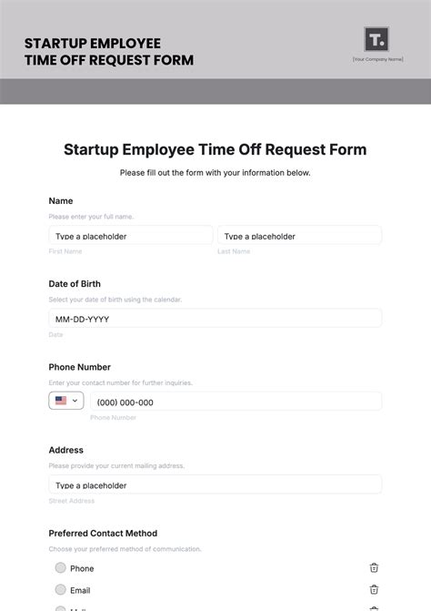 Free Leave Form Templates to Edit Online