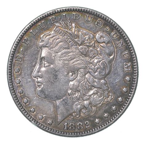 1882 Morgan Silver Dollar Rainbow Toned | Property Room