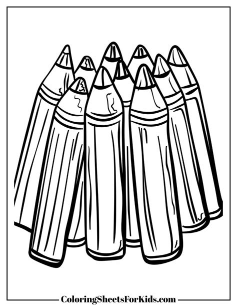 Crayons Coloring Pages