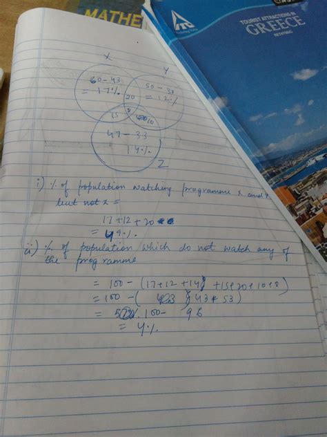 A television channel is showing programmes x, y and z. A survey has ...