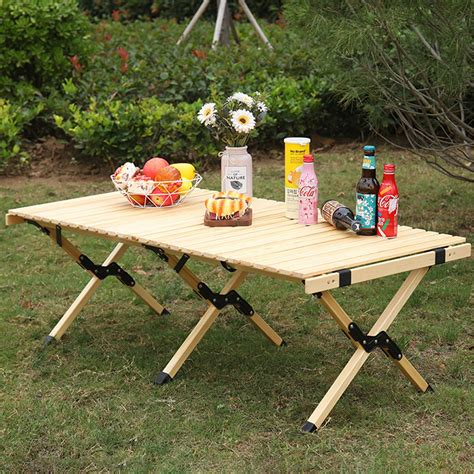 Wood folding camping table | Patio Paradise