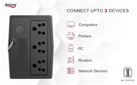 Arrow Powertech 600VA 360 W | Line Interactive UPS | Automatic Voltage ...