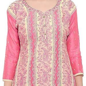 Buy Rajnandini Women's Silk Dress Material (JOPLMF4007_Pink_Free) at ...