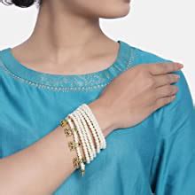 ZAVERI PEARLS Antique Gold Tone Multistrand Clustered Pearls Ethnic ...