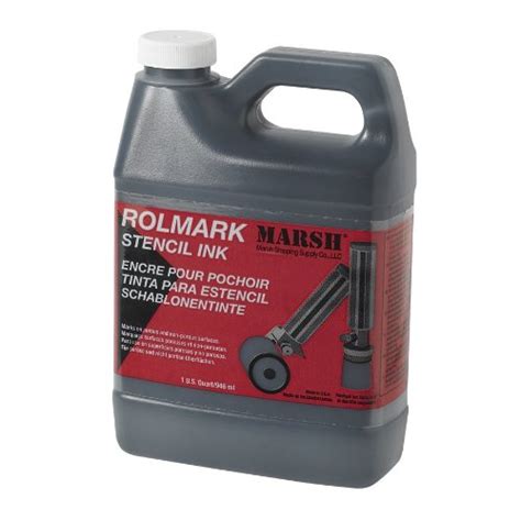 Buy MARSH - 20903 Rolmark Stencil Ink, 1 qt Can, Black Online at ...