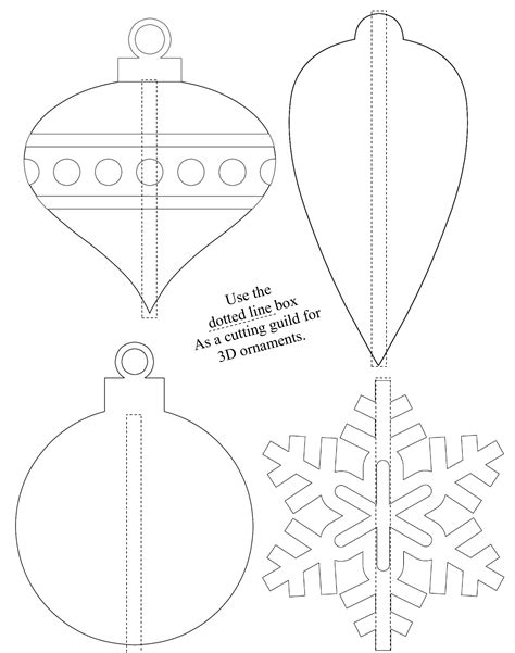 3d Christmas Ornament Templates