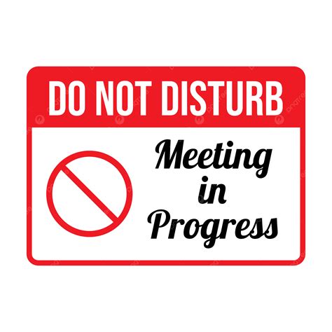 Meeting In Progress Sign Vector 115 Meeting In Progress Sign High Res