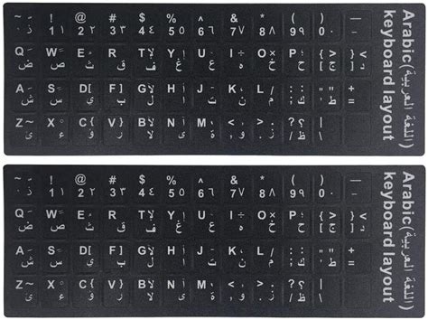 Merin Arabic Keyboard Stickers Arabic Keyboard Transparent Lettering ...