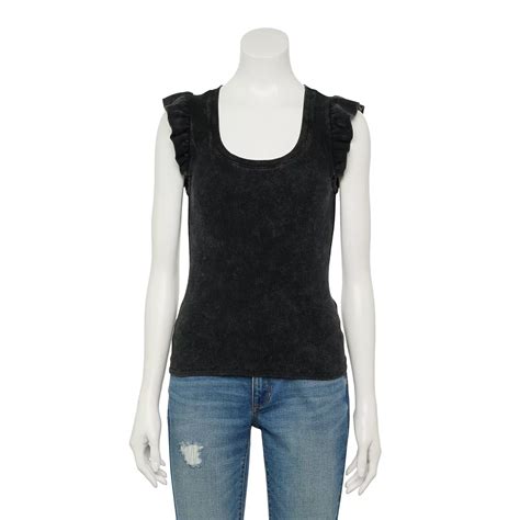 Juniors' SO® Flutter Sleeve Ribbed Knit Tee