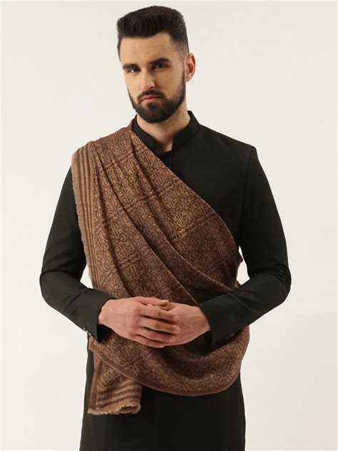 Men Chaman Fine Pashmina Wool Blend Stole, Scarf (Size 71X203 CM)