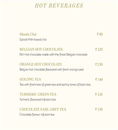 Menu at Café Flourista, Mangaluru