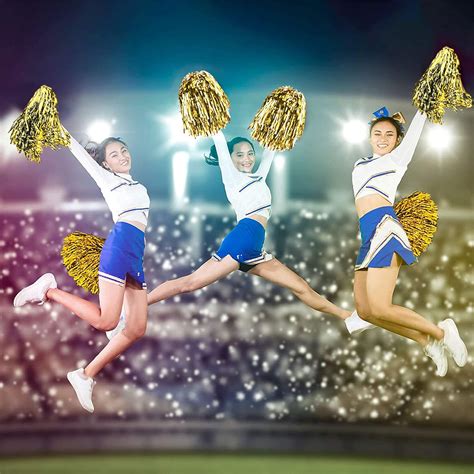 Buy MYKASEN 24Pcs Bright Metallic Cheerleading Pom Poms, Foil Flower ...
