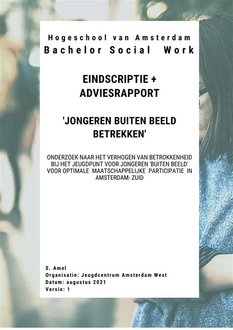 Scriptie HVA HBO Bachelor Social Work - Betrekken jongeren buiten beeld ...