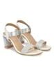 Buy Silver Heeled Sandals for Women by DELIZE Online | Ajio.com