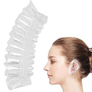 GLUN® Disposable Ear Protectors, Pack of 100, Waterproof Ear Covers for ...