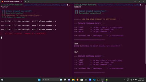 Chat Application Using Socket Programming TCP 的图像结果