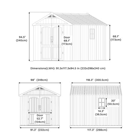 8x10 Plastic Storage Shed with Floor | Patiowell