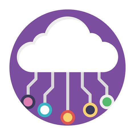 networking solutions discovery cloud services extreme network Vector Art