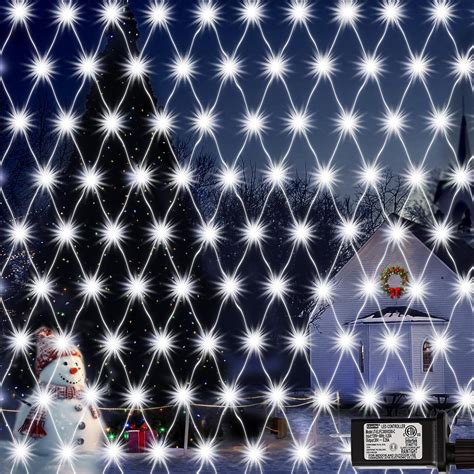 Lovelite 360 LED Net Lights, 21ft x 5ft Christmas Mesh Lights Clear ...