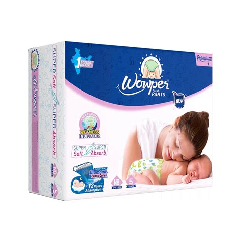 Wowper Fresh Baby Diaper Pants / New Born Diapers / Diapers with Wetne ...