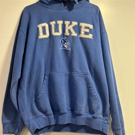 Blue and white Duke University hoodie #DukeUniversity - Depop