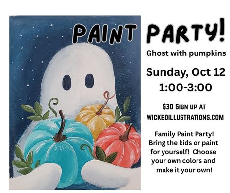 SOLD OUT! Paint Party Ghost with Pumpkins, 140 Canal St, Lewiston, ME ...