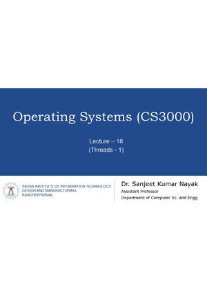 Lecture 18 - os notes - data basa management system - Studocu
