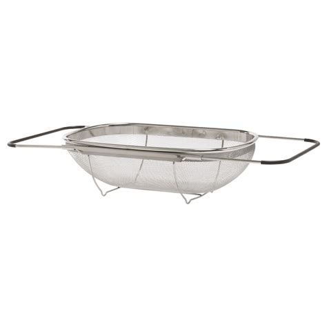 IDEALISK colander, stainless steel/black, 34x23 cm (13x9") - IKEA