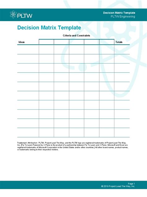 Engineering DecisionMatrix Template | PDF