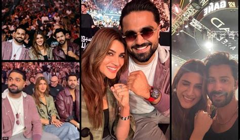 UFC 321 in Abu Dhabi: Varun Dhawan bonds with Kriti Sanon's BF Kabir ...
